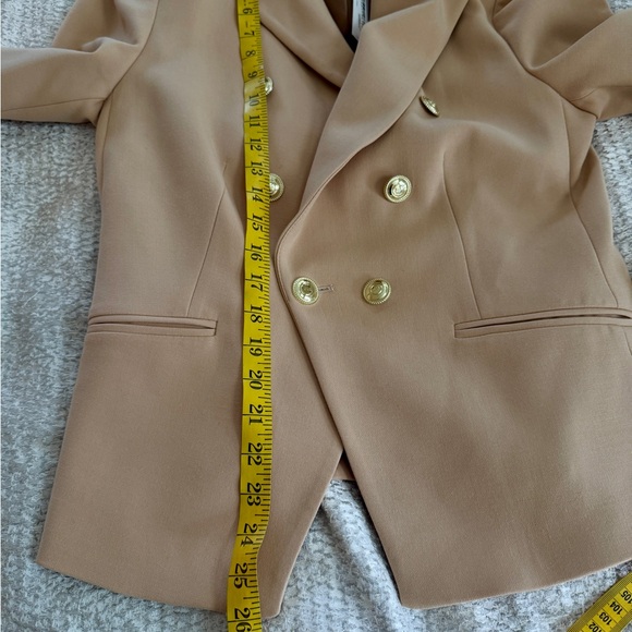 💥💥Clearance💥💥 Karen Millen Tailored Button Military Double-Breasted Tan Blazer - Picture 13 of 13